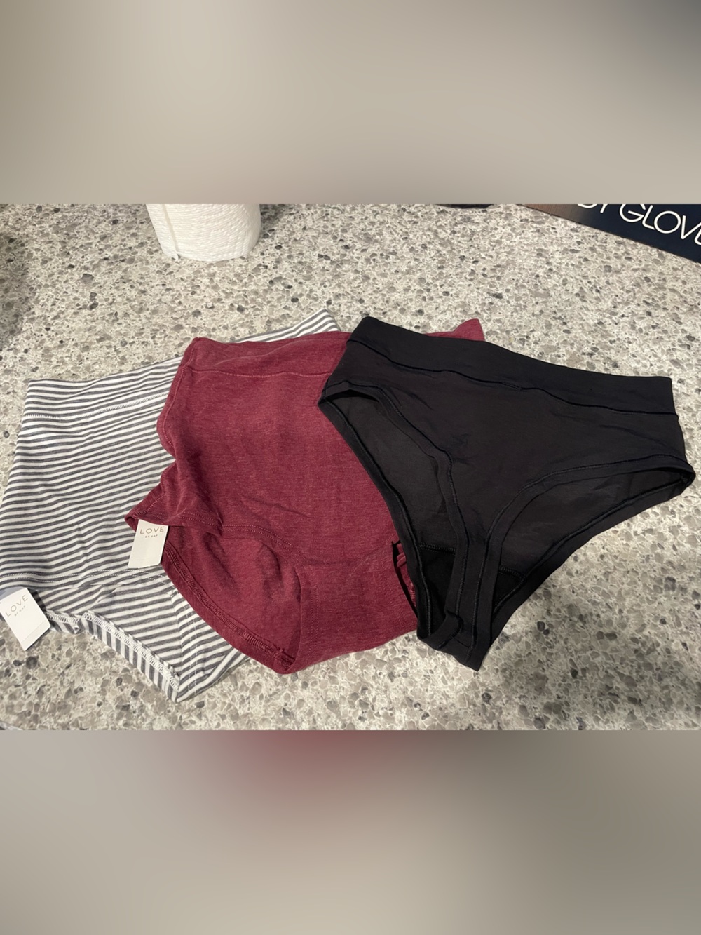 Love By Gap Breathe Bundle Of 3 Women’s panties. 2 Boyfriend Style/ 1 Bikini New